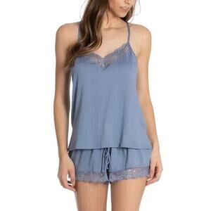 In Bloom by Jonquil NWOT Lace Trim Camisole Pajama TOP Blue Size XL